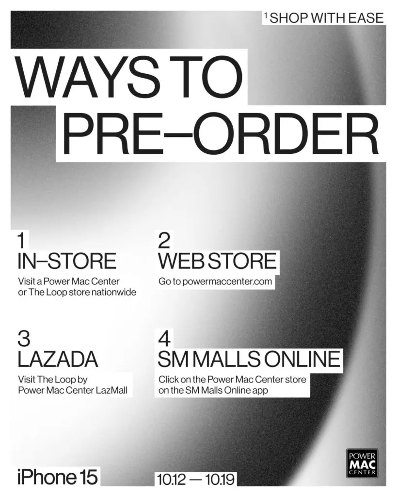 Ways to order iPhone 15 PMC