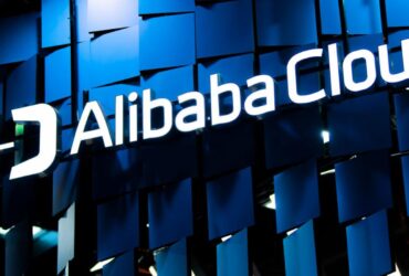 alibaba cloud logo mwc barcelona 2019 getty