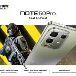 : "Redmi Note 50 Pro 4G smartphone with sleek design and vibrant display.