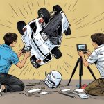 : "Fastest 33 sports car speeding on a race track with dynamic motion blur.