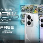 : "Realme 14 Series smartphone with sleek design and vibrant display.