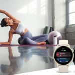 : "Vivoactive 6 smartwatch with sleek design and touchscreen display.