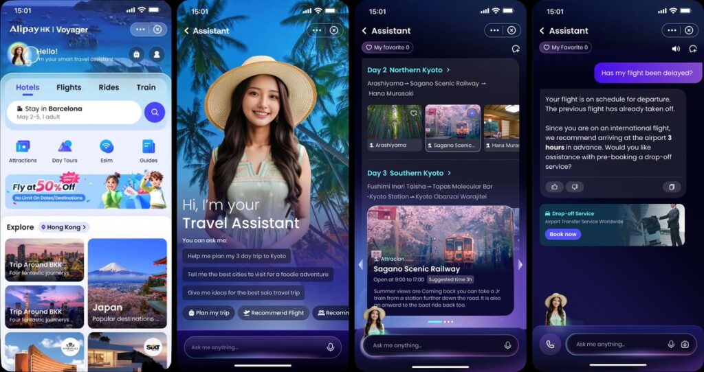 Ant International launches Alipay+ Voyager, an AI-powered travel assistant inside e-wallets 87 Alipay Voyager