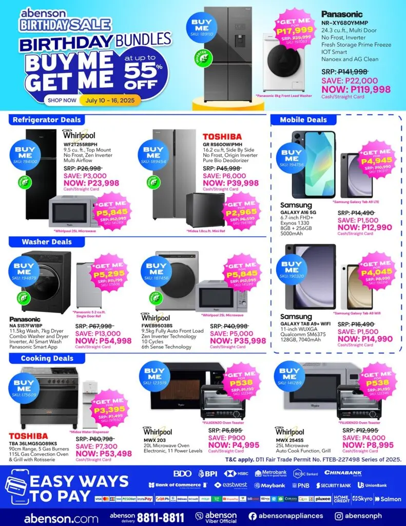 SALE ALERT: Great discounts, freebies await at Abenson's 55th Birthday Sale 93 Buy Me Get Me At Up To 55 Off July 10 16
