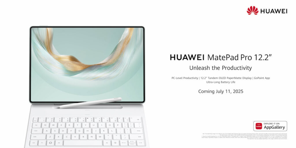 HUAWEI MatePad Pro 12.2” Coming to the Philippines 90 HUAWEI MatePad Pro 12.2 2025 Coming Soon July 11 1