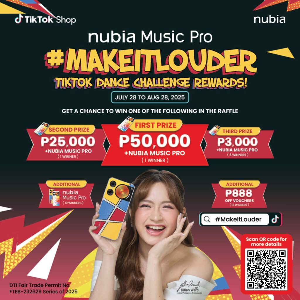 nubia Music Pro launches on TikTok with #MakeItLouder Dance Challenge; over PHP 200K in prizes up for grabs 88 Prizes for nubia Music Pro MakeItLouder