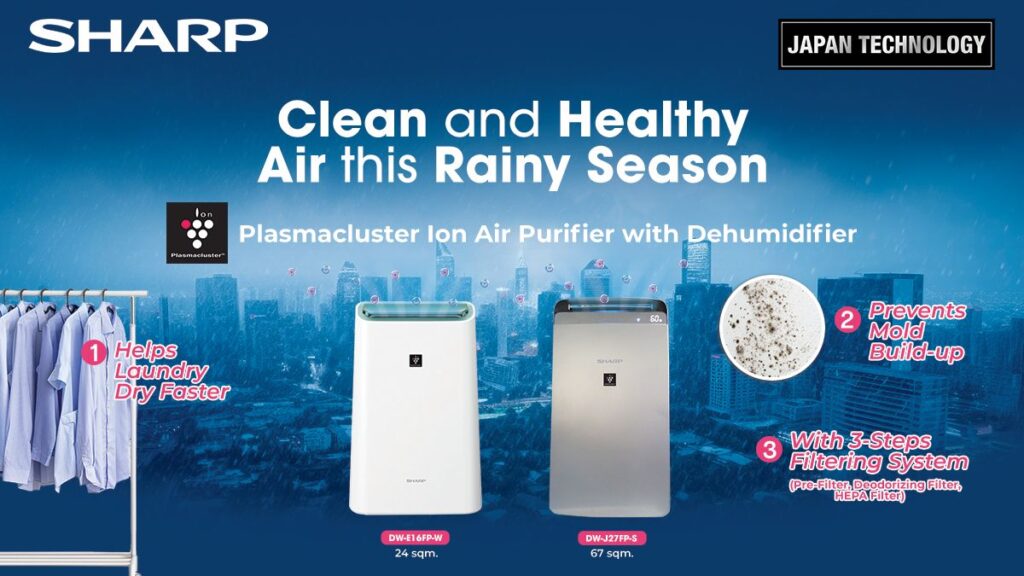 Optimal Comfort and Solution this Rainy Season with SHARP’s Plasmacluster Air Purifier with Dehumidifier 87 PCI DEHU FI 1