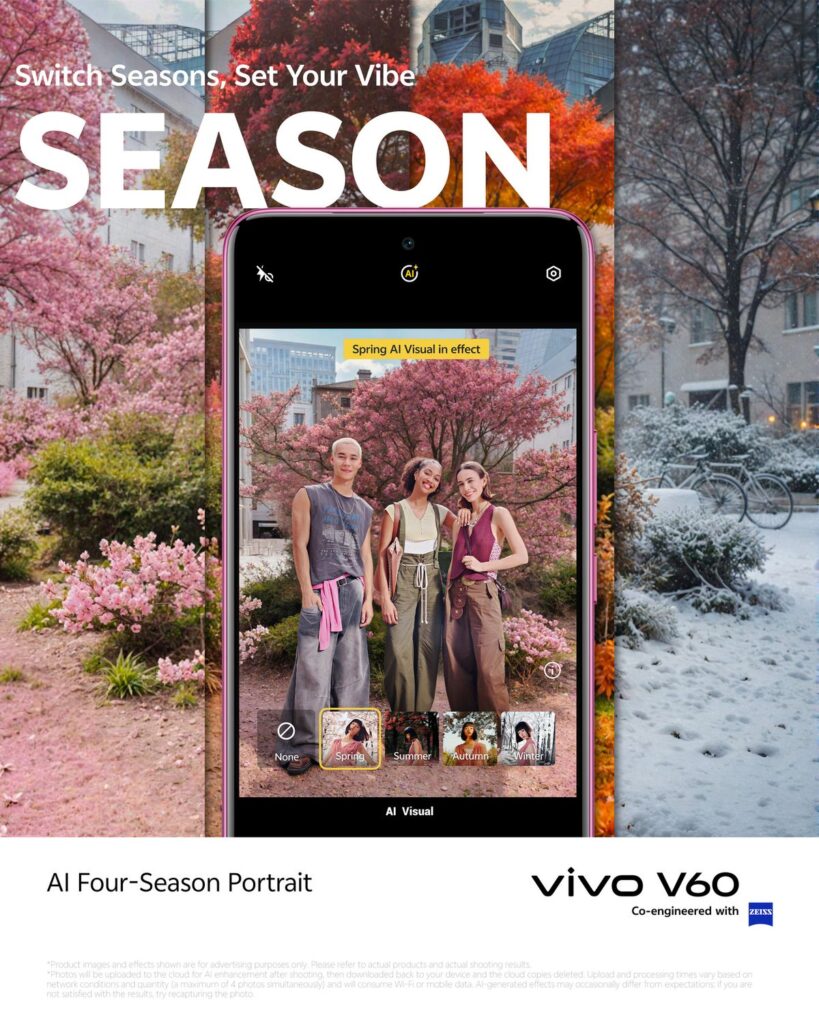 vivo V60 now official in the Philippines, priced 91 vivo V60 AI Four Season Portrait 1