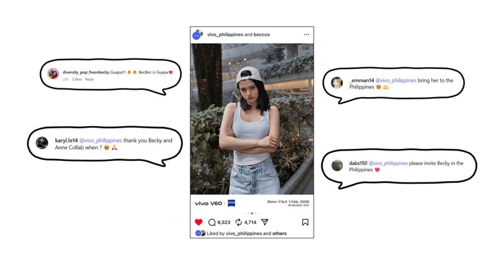 GL star Becky shows off four seasons using vivo V60 88 vivo V60 x Becky Armstrong 6 1