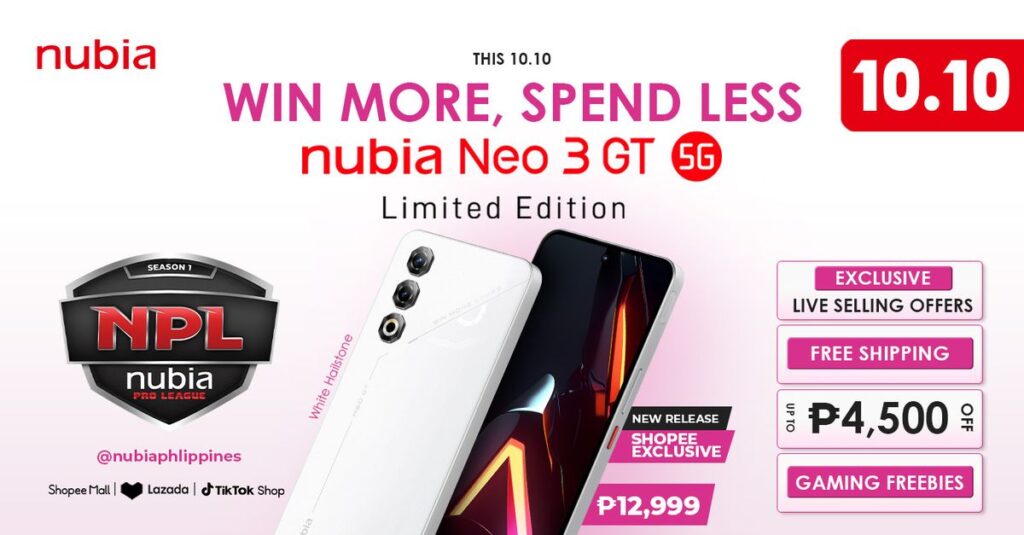 nubia brings new gaming gear, tournament, and 10.10 Mega Sale to PH 81 Main KV 3 1