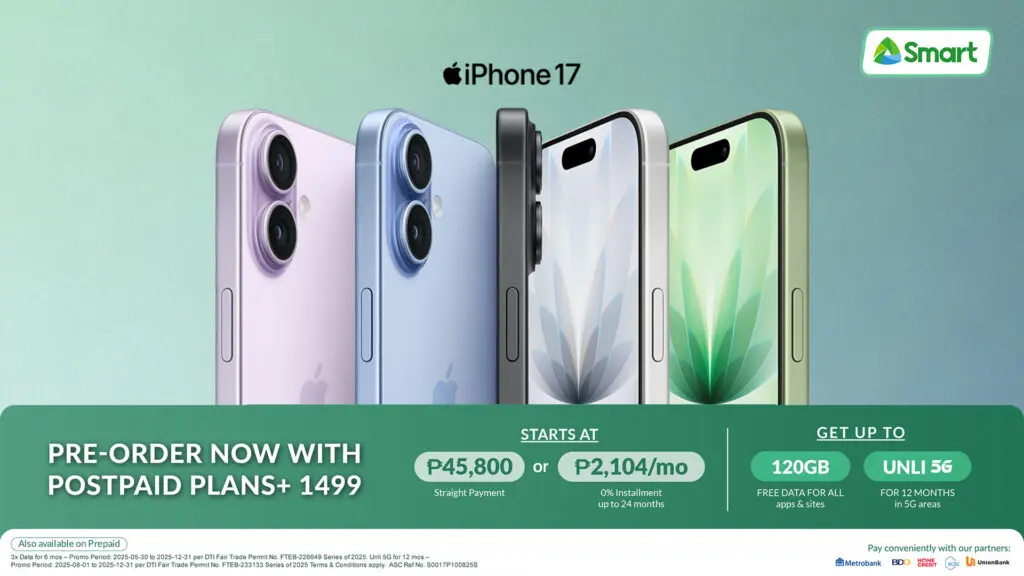 Smart opens iPhone 17 series pre-orders with exclusive data rewards, lifestyle perks 86 SmartiPhone17
