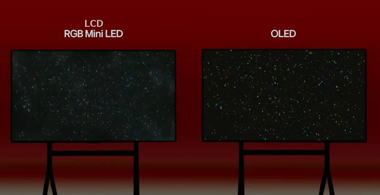 참고 사진2 OLED 픽셀 디밍 비교