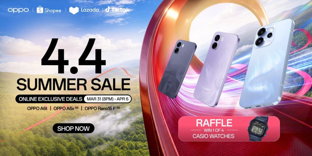 OPPO 4.4 Sale offers vouchers, promos, and raffle prizes nationwide