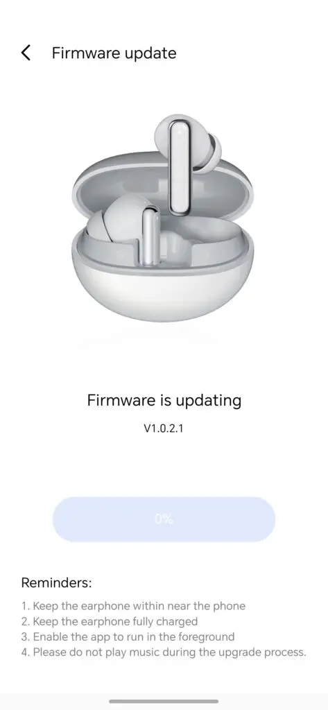 HAYLOU Flowbuds N55 Review: Best Balance 91 Screenshot 20260402 045335 com yingsheng haylousound FirmwareUpgradeActivity