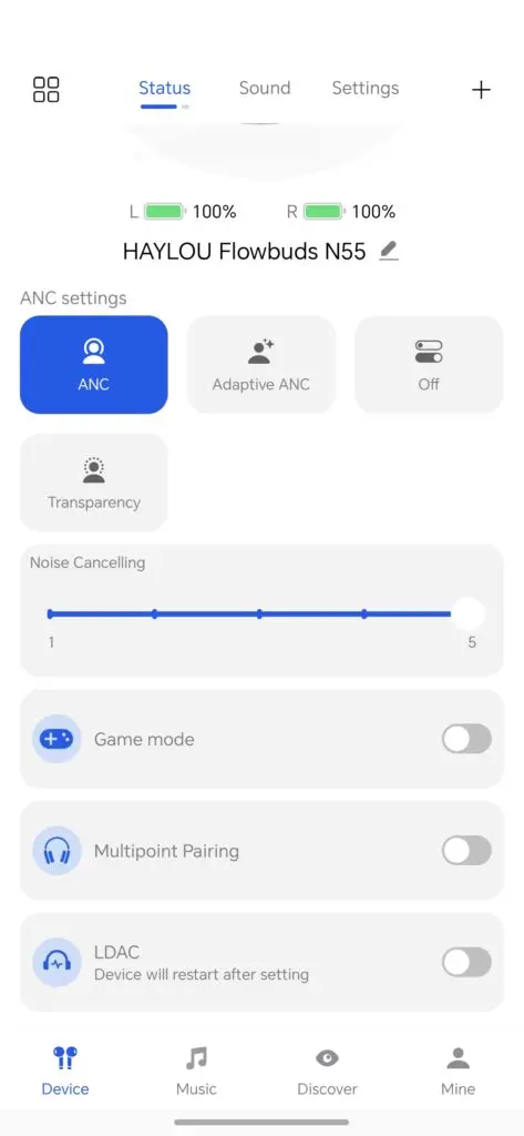 HAYLOU Flowbuds N55 Review: Best Balance 93 Screenshot 20260402 045746 com yingsheng haylousound HomeActivity