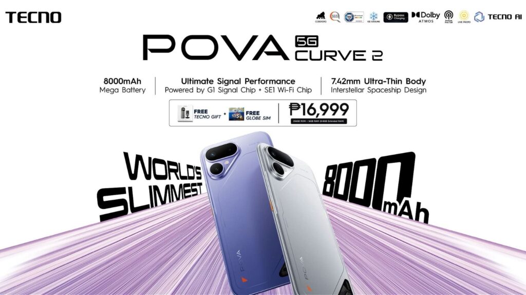TECNO POVA Curve 2 5G with 8,000mAh battery now in the Philippines, priced 86 38366