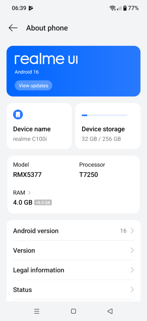 realme C100i Review: Endurance First 100 Screenshot 20260617 063917