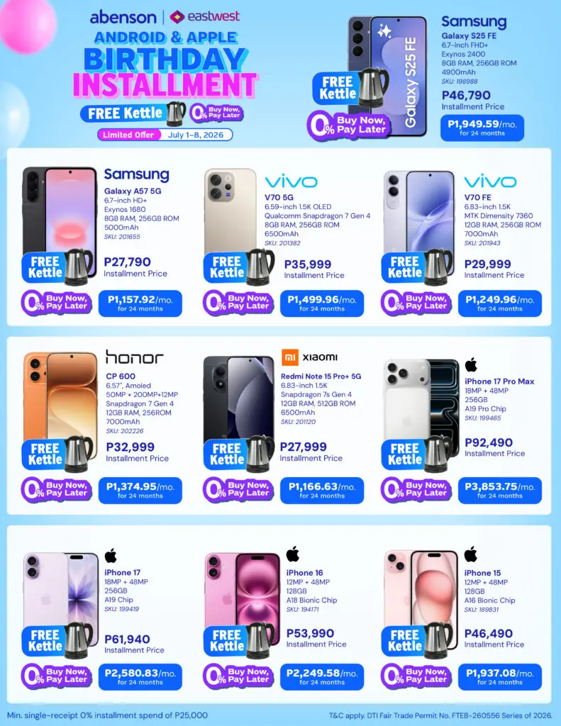 Month-Long Deals on Abenson Birthday Sale 86 Birthday Sale Installment Week 1 Eflyer Week 1
