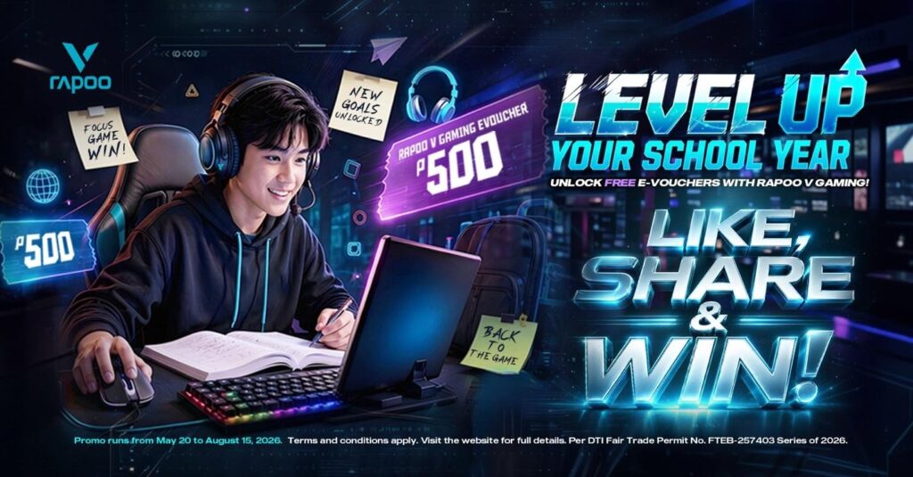 Rapoo Back-To-School Offer: ₱15,000 Worth of eVouchers and Gaming Gear Just for Liking, Sharing, and Joining! 85 image 12