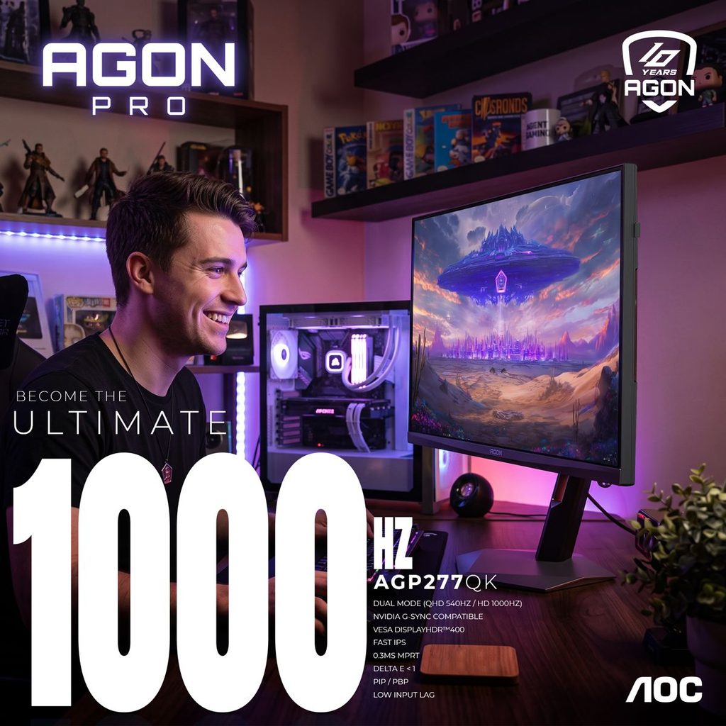 AGON by AOC AGP277QK Brings 540Hz QHD and 1000Hz HD Gaming to PH 86 Banner 2