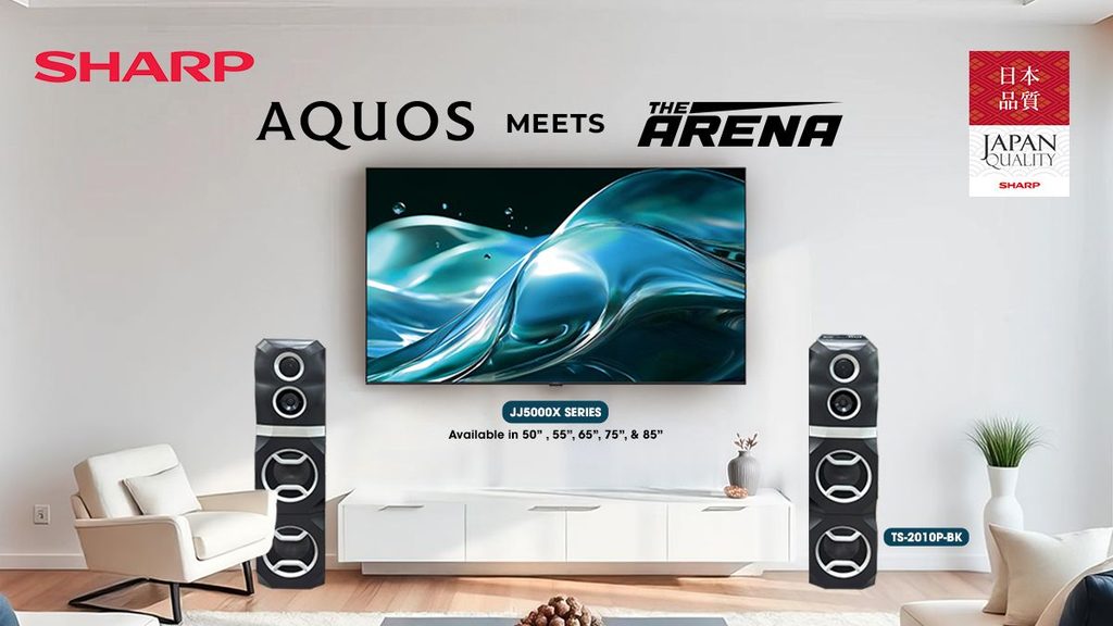 Sharp launches AQUOS JJ5000X 4K TVs and 200W The Arena speaker in PH 85 AQUOS 4K TV and The Arena Speaker FI 1