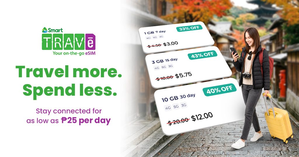 Smart Travē offers up to 40% off travel eSIM data packs for Filipinos 86 SmartTrave2