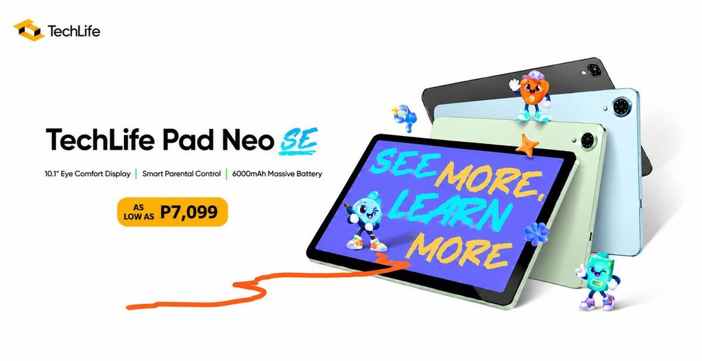 TechLife Pad Neo SE Launches in the Philippines With 10.1-Inch Display, Android 16 85 TechLife Pad Neo SE Final KV 1024x526 1
